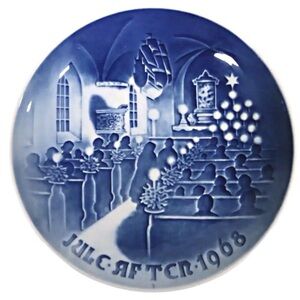 Bing & Grondahl Christmas Plate Christmas in Church 1968